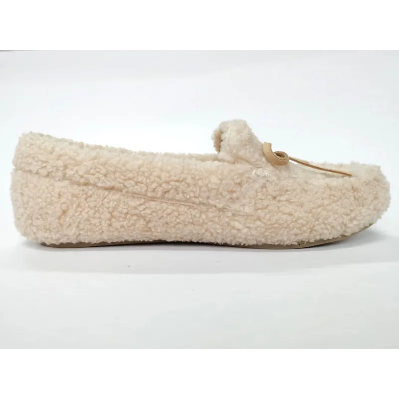 Women's sherpa moccasin slipper winter cosy house slippers