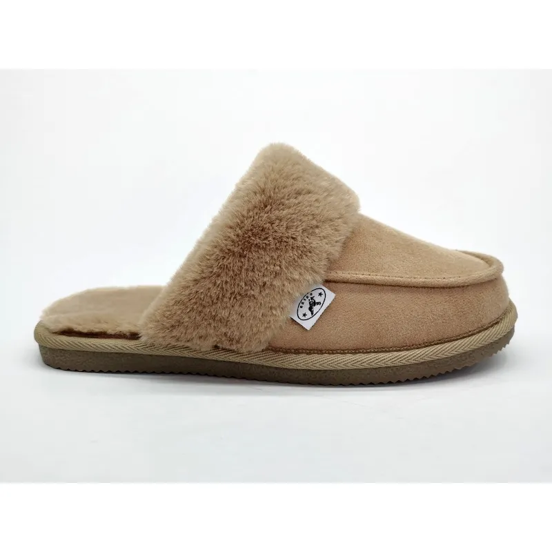 Women's microsuede slipper with comfort plush winter scuff slipper