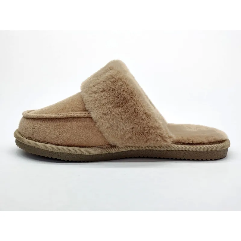 Women's microsuede slipper with comfort plush winter scuff slipper