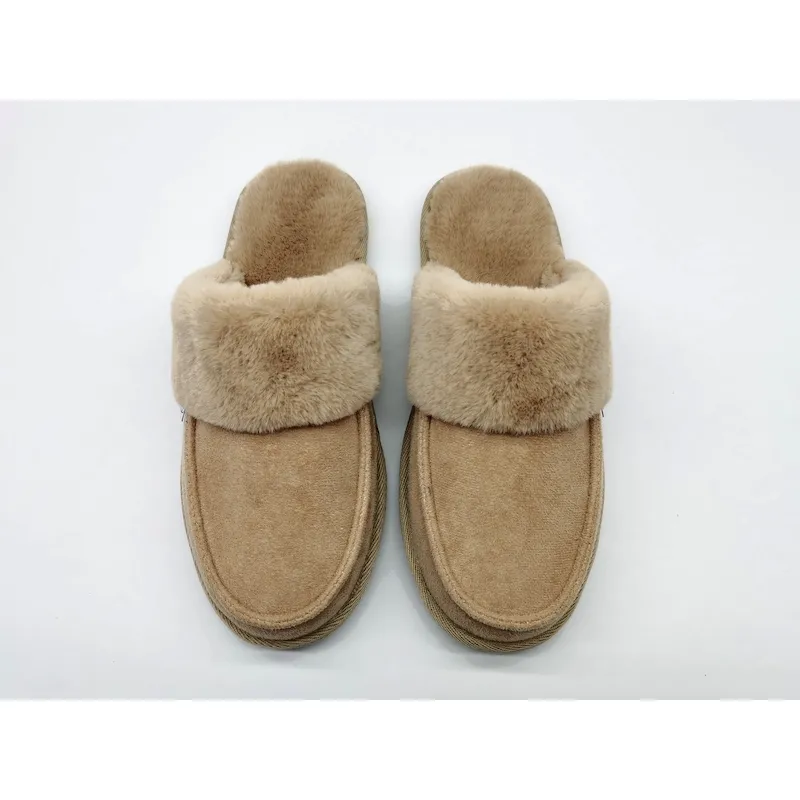 Women's microsuede slipper with comfort plush winter scuff slipper