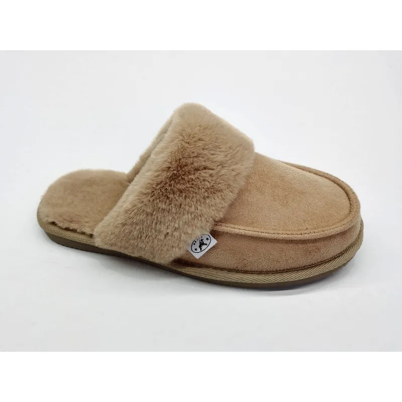 Women's microsuede slipper with comfort plush winter scuff slipper