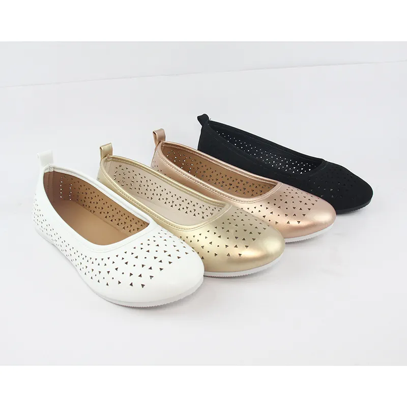 Ladies Flat shoes Ballets shoes PU leather slip on shoes