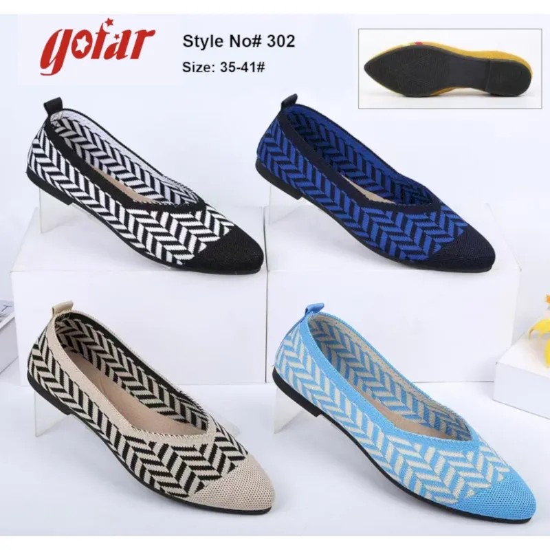 Wholesale Customize Women's knited mesh ballet Flats casual shoes