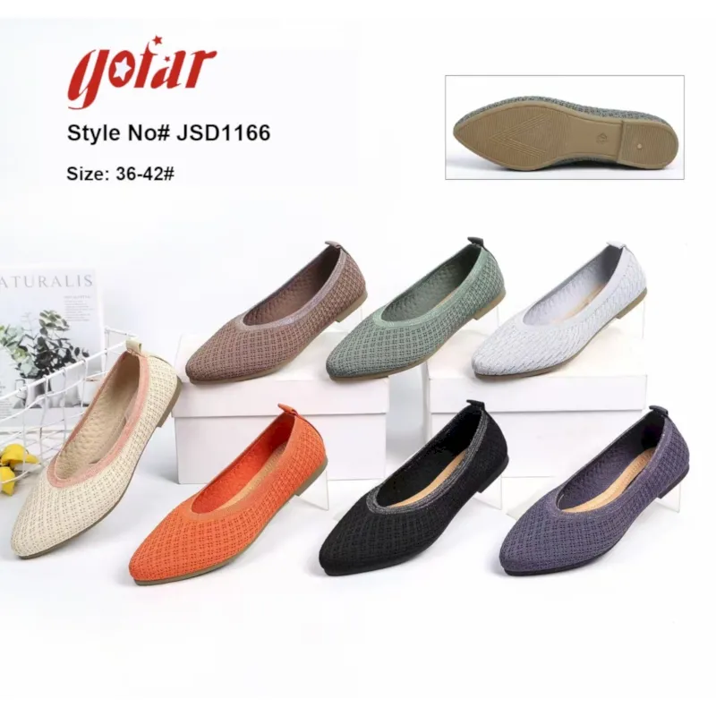 Wholesale Customize Women's knited mesh ballet Flats casual shoes