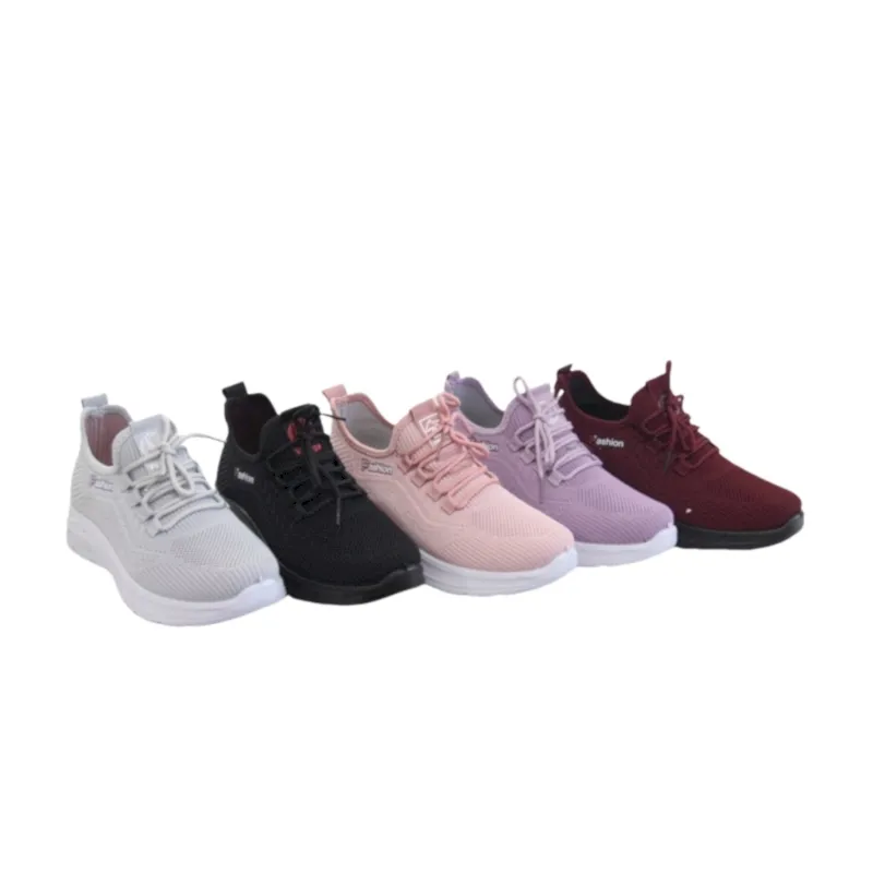 Wholesale Mens Fly knit Mesh sneaker manufacturer lace-up walking shoes