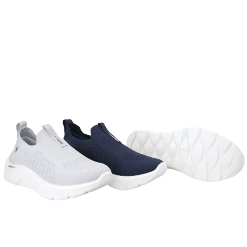 OEM High Quality Men's and Women's Fly knit Mesh Slip On sneaker loafer with Heel pillow