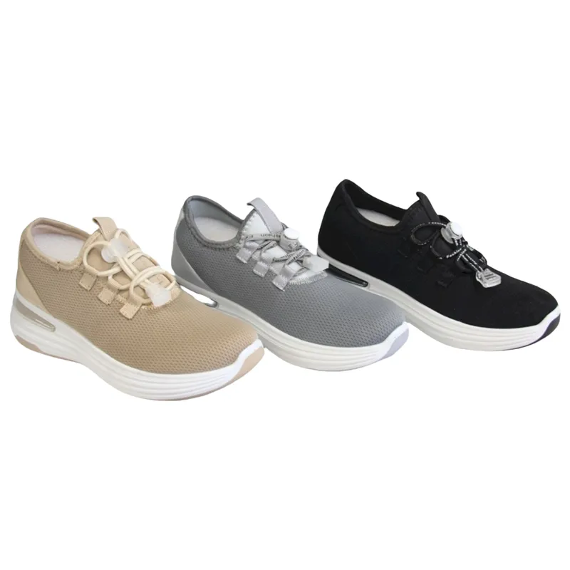 OEM  Men Women Mesh Sneakers No-Tie Elastic Lace Sneaker Walking Casual Sneakers