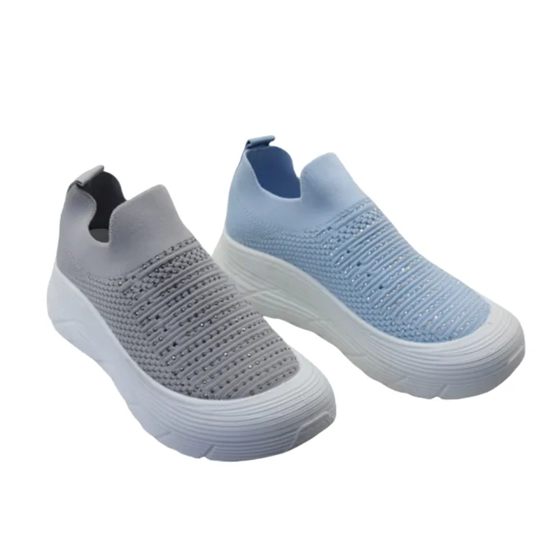 Wholesale Women's Lace up Casual Sneakers shoes with toe protect outsole