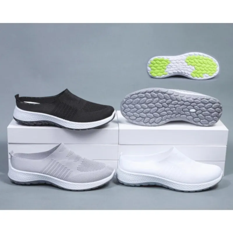 Wholesale Women's Crystal Breathable Casual Slip on Shoes Indoor outdoor Mesh  Clog slippers