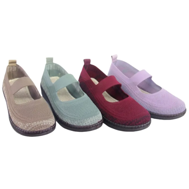 Wholesale Women's Ballet Shoes Round Toe Slip On Knit Casual Dress Shoes