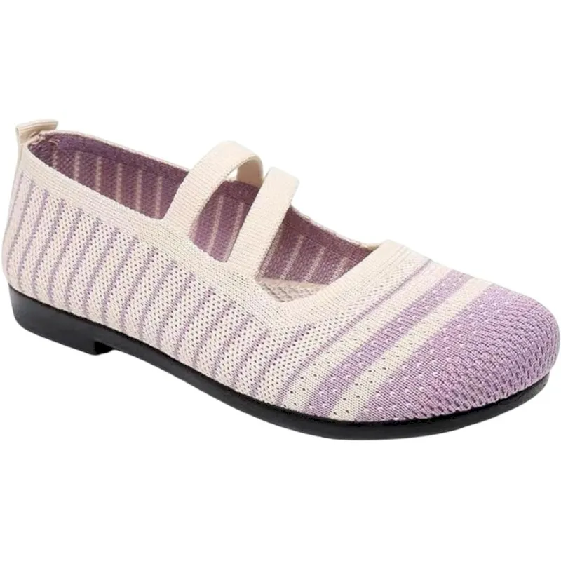 Wholesale Women's Ballet Shoes Round Toe Slip On Knit Casual Dress Shoes