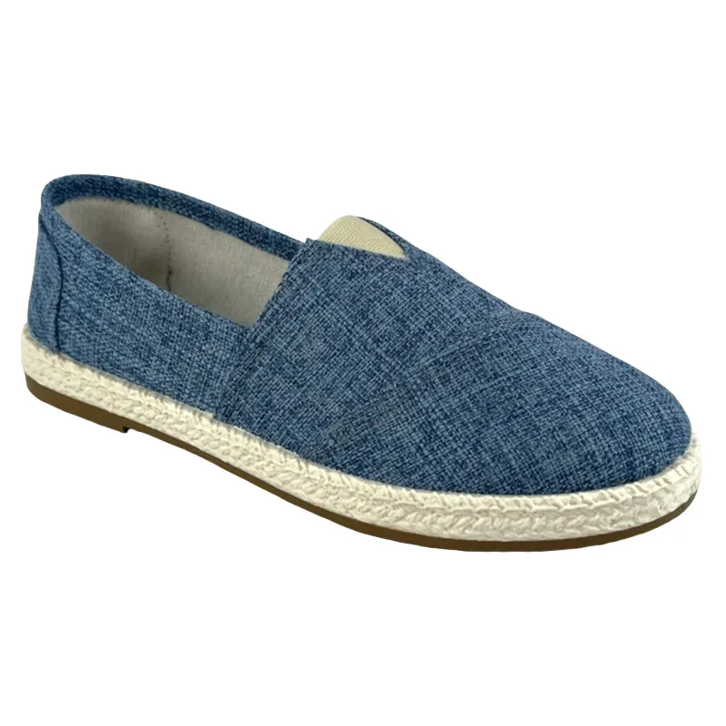 Wholesale Women's Canvas Denim Espadrilles  Slip-on Casual Shoes fisherman shoes