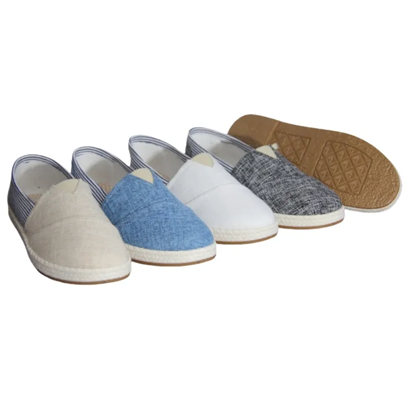 Wholesale Women's Canvas Denim Espadrilles  Slip-on Casual Shoes fisherman shoes