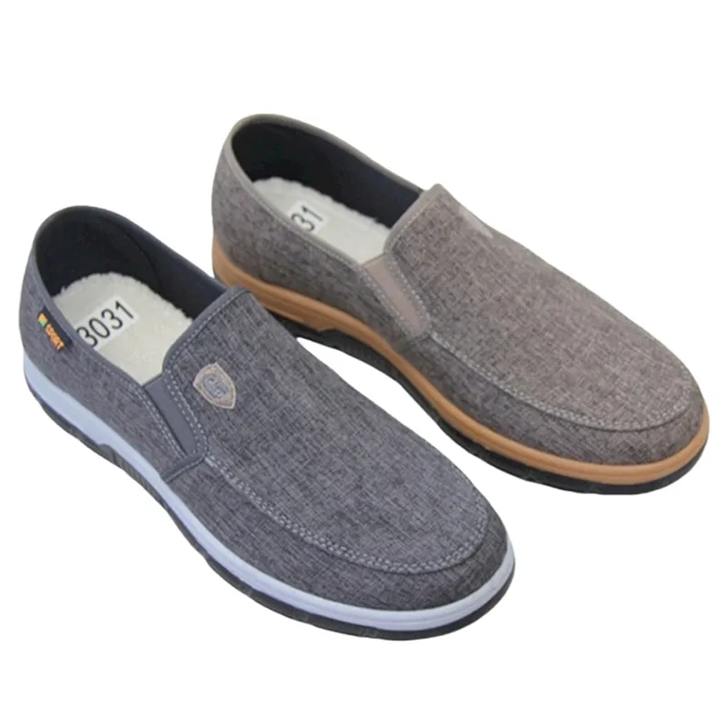 Wholesale Men's Fabric Cloth Casual Slip On Shoes Walking Loafer