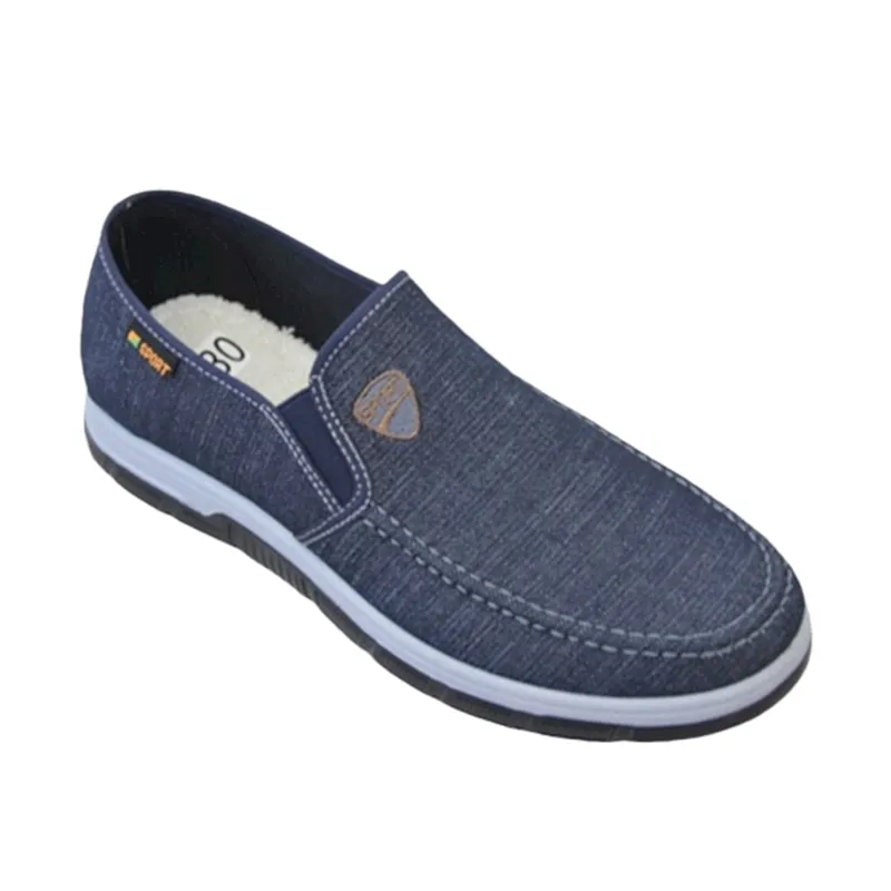 Wholesale Men's Fabric Cloth Casual Slip On Shoes Walking Loafer