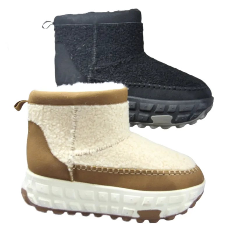 OEM&ODM Women's &Mens Suede Winter Snow Boots with Cozy Faux fur lined and Rubber Outsole