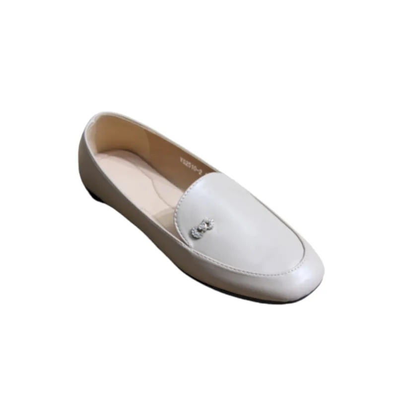 OEM Custom Women's Square Toe Ballet Flats Shoes with Decoration