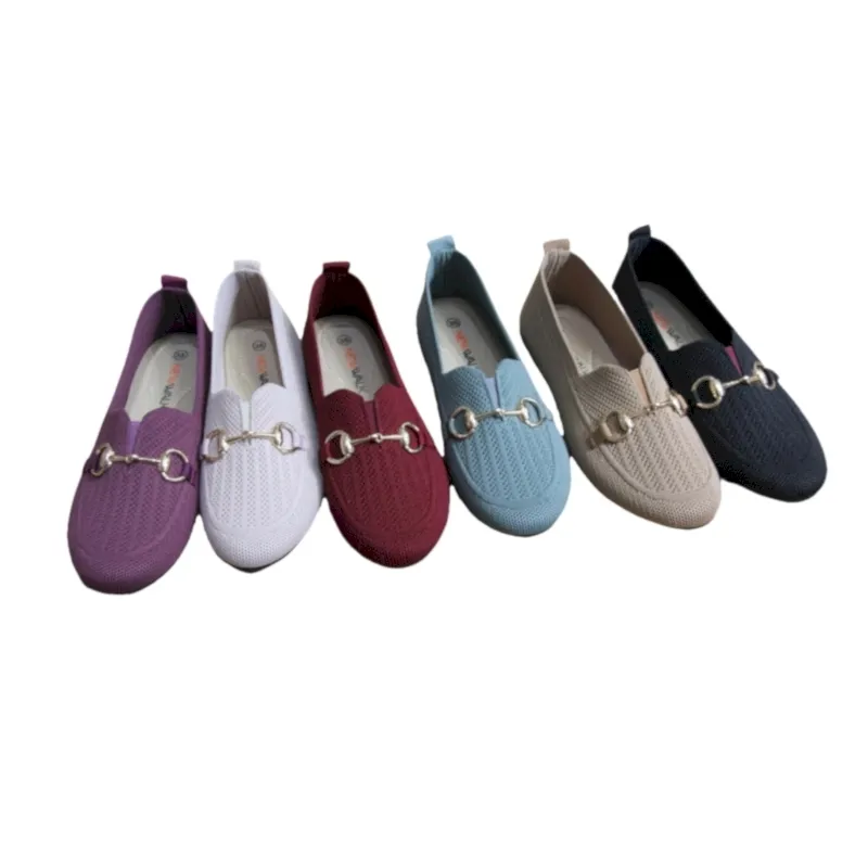 OEM Custom Women Low top Fabric Flats Pumps Office Lady Work loafers.